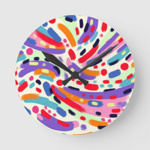 Viva Colours! Round Clock