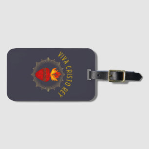 Viva Cristo Rey Catholic Cristeros Sacred Heart Luggage Tag
