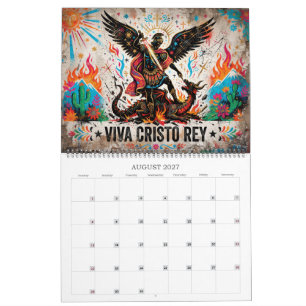 Viva Cristo Rey Catholic Folk Art Calendar