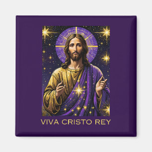 Viva Cristo Rey Catholic Jesus Christ the King Magnet