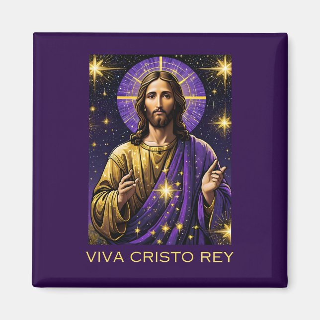 Viva Cristo Rey Catholic Jesus Christ the King Magnet (Front)