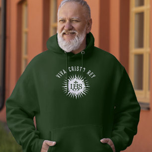 Viva Cristo Rey Hoodie Catholic Traditionalist IHS