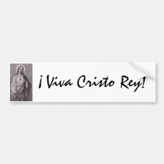 Viva Cristo Rey Sacred Heart of Jesus Bumper Sticker