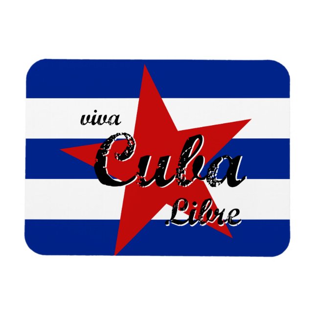 Viva Cuba Libre, Havana, Fidel Castro, Che Guevara Magnet (Horizontal)