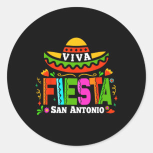Viva Fiesta San Antonio Cinco De Mayo Sombrero Wom Classic Round Sticker
