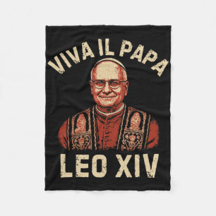 Viva Il Papa Pope Leo Xiv Fleece Blanket