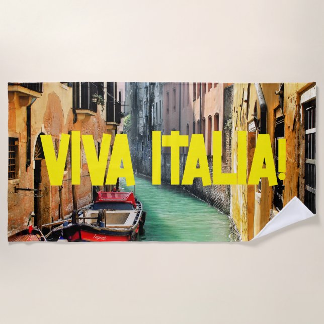 VIVA ITALIA Beach Towel (Front)