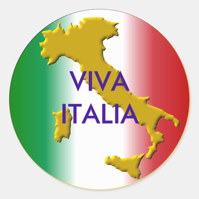 viva italia classic round sticker (Front)