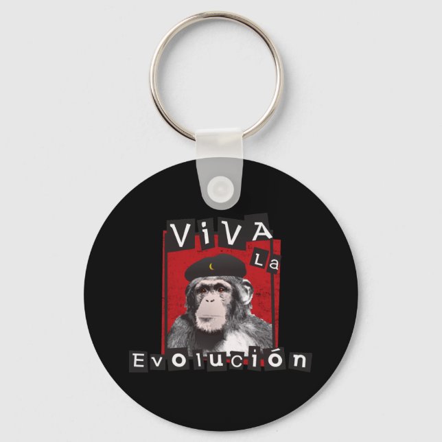 Viva la Evolucion Ape Key Ring (Front)