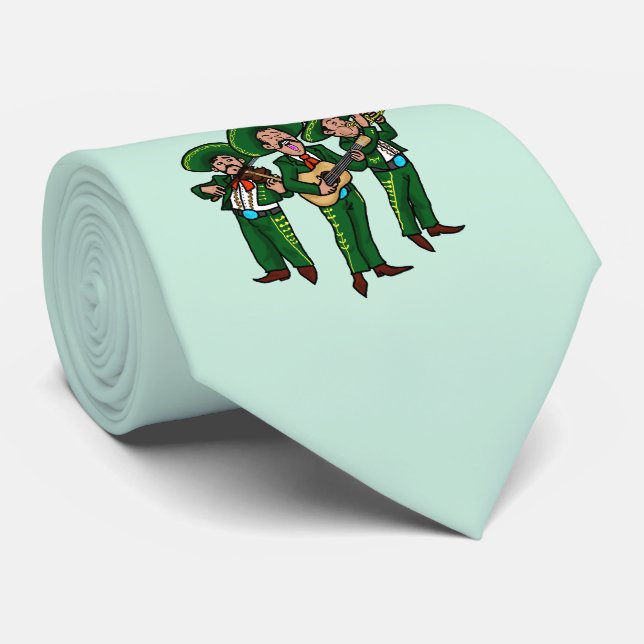 Viva La Fiesta Mexican Mariachi Band Necktie (Rolled)