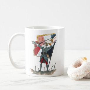 Viva la France Feminist Military Uniform and Flag Coffee Mug