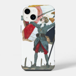 Viva la France Feminist Military Uniform and Flag iPhone 14 Case