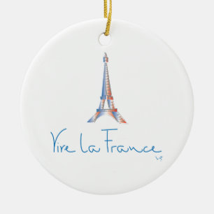 Viva La France French Ceramic Tree Decoration