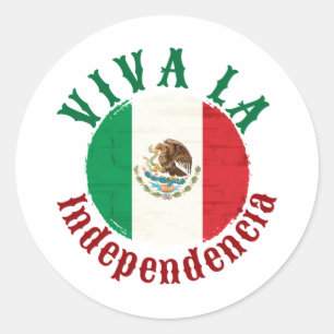 Viva la Independencia Mexican Independence Day Classic Round Sticker