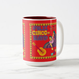 Viva la libertad bright red Two-Tone coffee mug