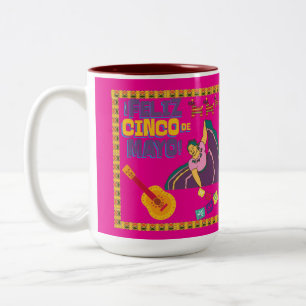 Viva la libertad hot pink Two-Tone coffee mug