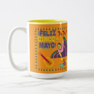 Viva la libertad orange Two-Tone coffee mug