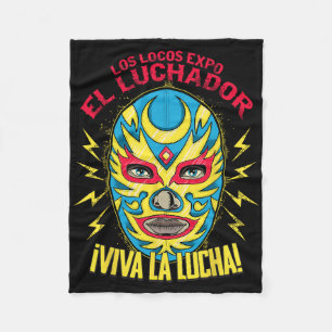 Viva La Lucha Mexico Black Women Cinco De Mayo Mex Fleece Blanket
