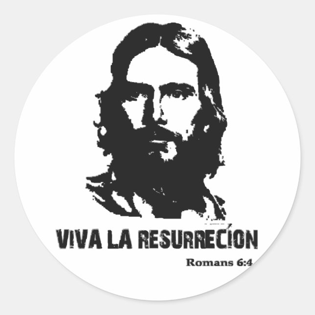 Viva La Resurrecion Classic Round Sticker (Front)