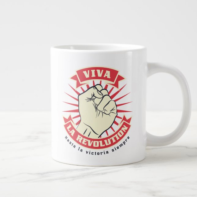 Viva La Revolution Large Coffee Mug (Right)