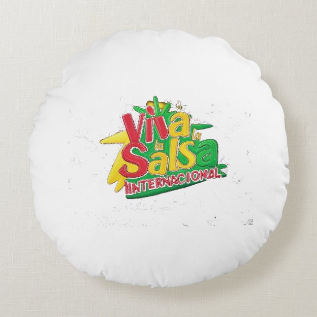 Viva la Salsa Internacional Round Cushion (Front)
