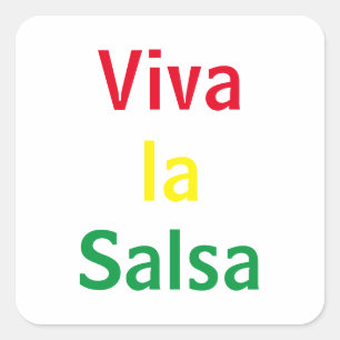 viva la salsa square sticker
