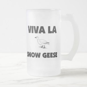 Viva La Snow Geese Frosted Glass Beer Mug