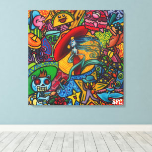 Viva La Vida By Squid Fear City (.75) Canvas Print