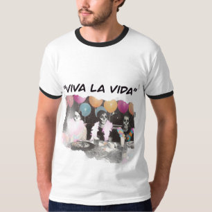 Viva La Vida Retro Skeleton Ringer T-Shirt