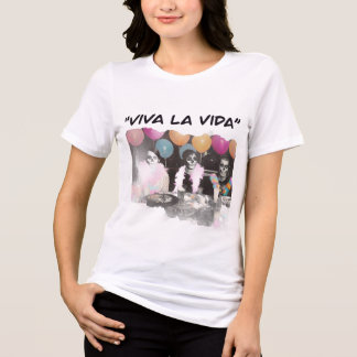 Viva La Vida Skeleton Party T-Shirt Tri-Blend Shirt
