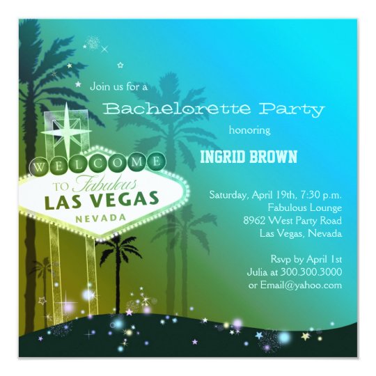 Viva Las Vegas Bachelorette Party Card