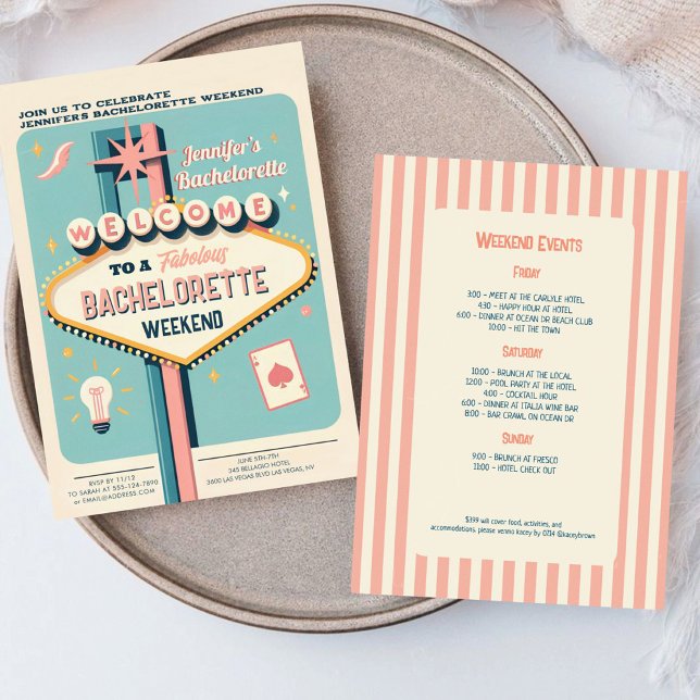 Viva Las Vegas Bachelorette Weekend  Invitation (Creator Uploaded)