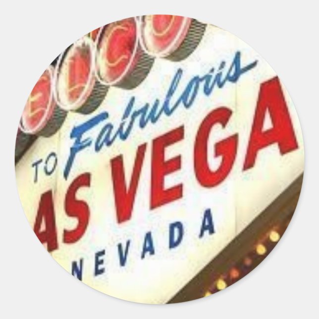 Viva Las Vegas Classic Round Sticker (Front)