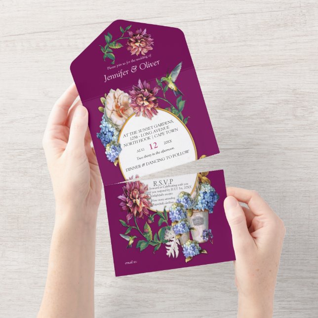 Viva Magenta 2023 All In One Invitation (Tearaway)