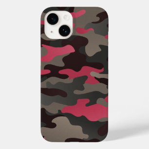Viva Magenta and Grey Camo Case-Mate iPhone 14 Case