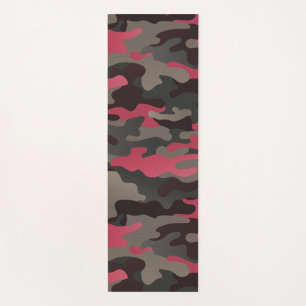 Viva Magenta and Grey Camo Yoga Mat