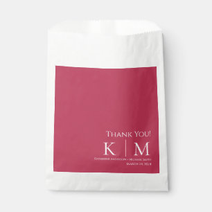 Viva Magenta and White-Wedding Thank you- Favour Bags