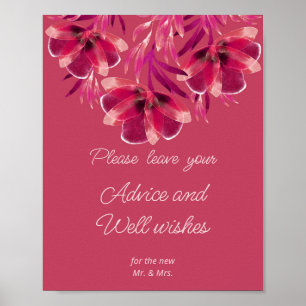 Viva Magenta, Floral Advice and Well wishes  Poster