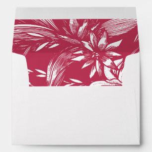 Viva magenta floral arrangement wedding envelope