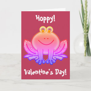Viva Magenta Funny Frog Valentines Day Holiday Card