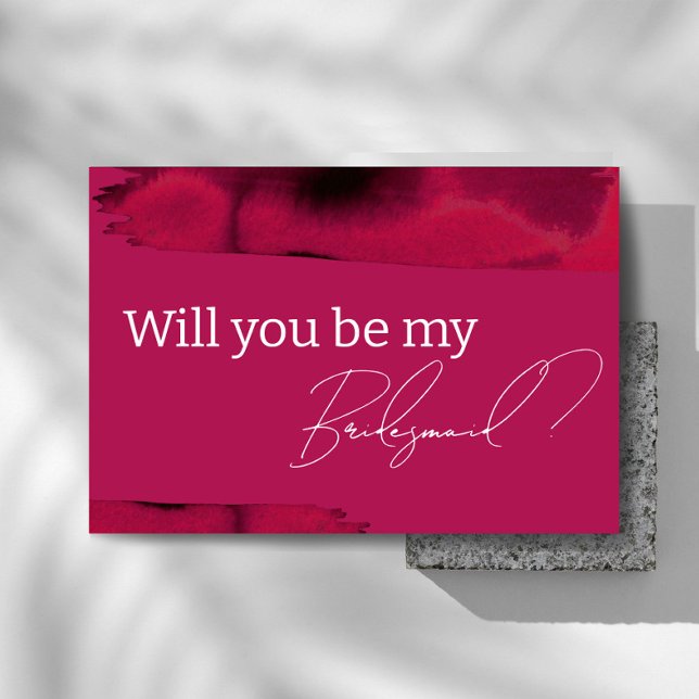 Viva Magenta, Modern be bridesmaid proposal Invitation (Creator Uploaded)