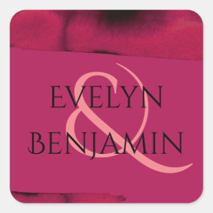  Viva Magenta Modern Square Sticker