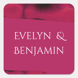 Viva Magenta Modern Square Sticker
