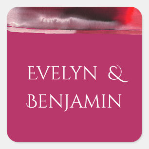 Viva Magenta Modern Square Sticker