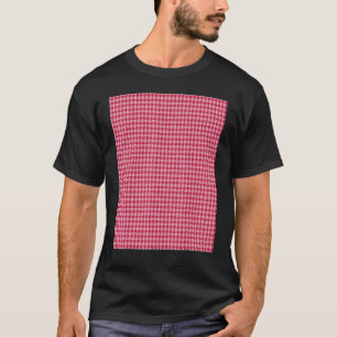 Viva Magenta Small Houndstooth Pattern T-Shirt