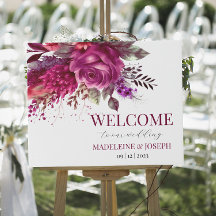 Viva Magenta Wedding Welcome