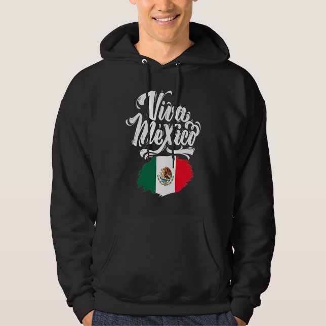 Viva Mexica 16th September Independence Day Mexica Hoodie (Front)