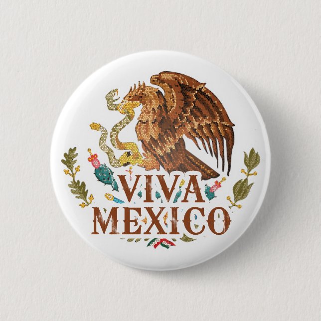 Viva Mexico 6 Cm Round Badge (Front)