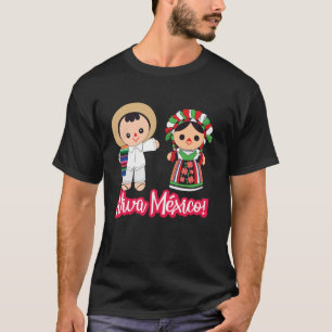 Viva Mexico Cabrones Mexican Pride Flag Lele Mexic T-Shirt