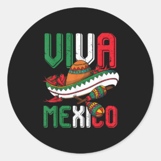 Viva Mexico Cinco De Mayo  Classic Round Sticker